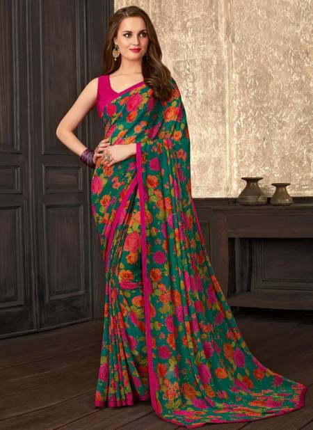 Multi Colour Nimayaa Hits Ruchi Sarees New latest Printed Daily Wear Georgette Saree Collection 2909 A